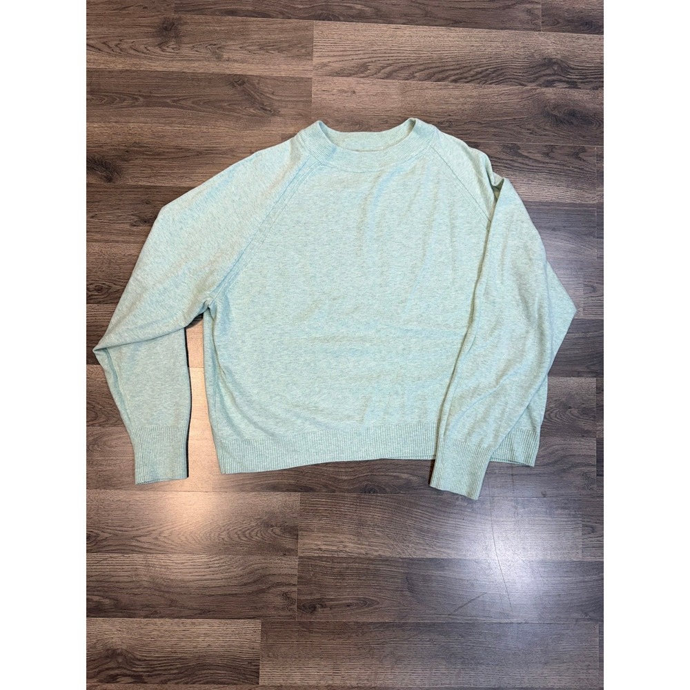 A New Day Mint Green Raglan Sleeve Crewneck Sweater XL Super Soft Cotton Blend